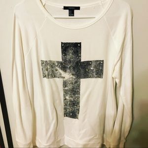 Cross studded sweater
